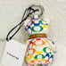 Coach Bear Bag Charm In Rainbow Signature Canvas