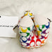 Coach Bear Bag Charm In Rainbow Signature Canvas