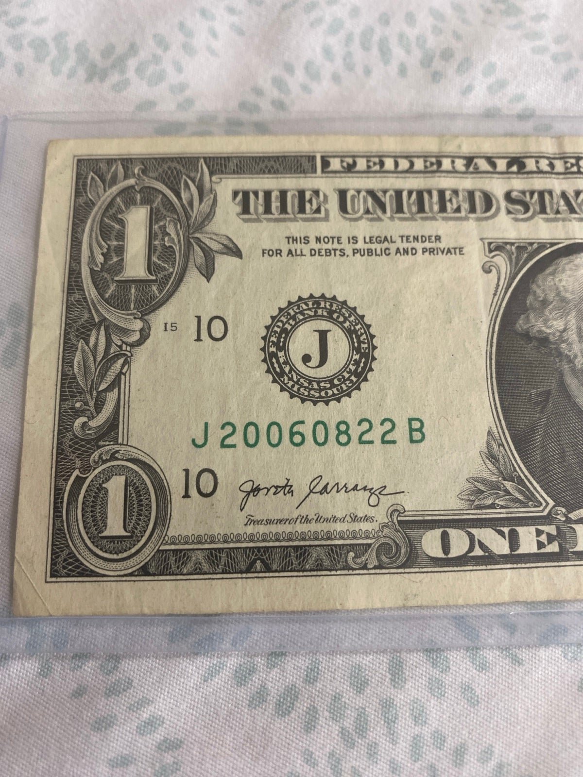 1 Dollar Bill Note Birthdate or Yeardate