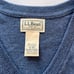LL Bean Blue V Neck Cotton Cashmere Pullover Sweater XL