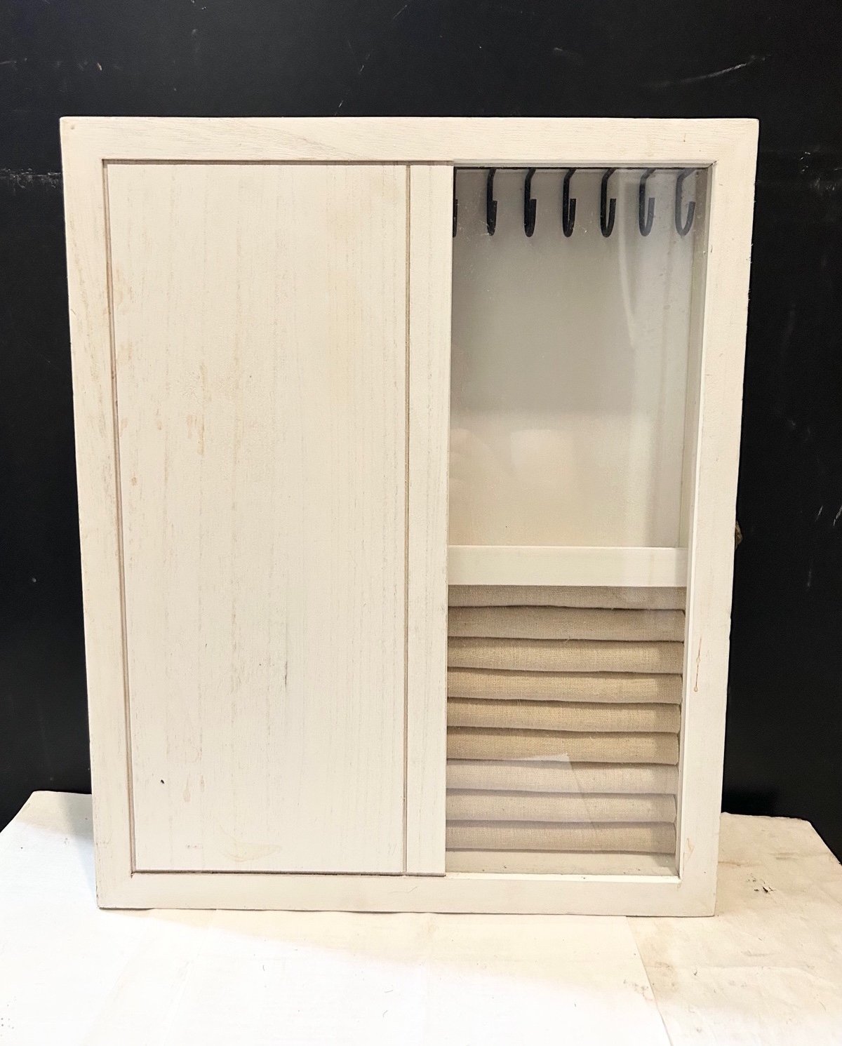 Wall Mounted Jewelry Box Organizer Rustic Wooden Jewelry Cabinet Storage Box