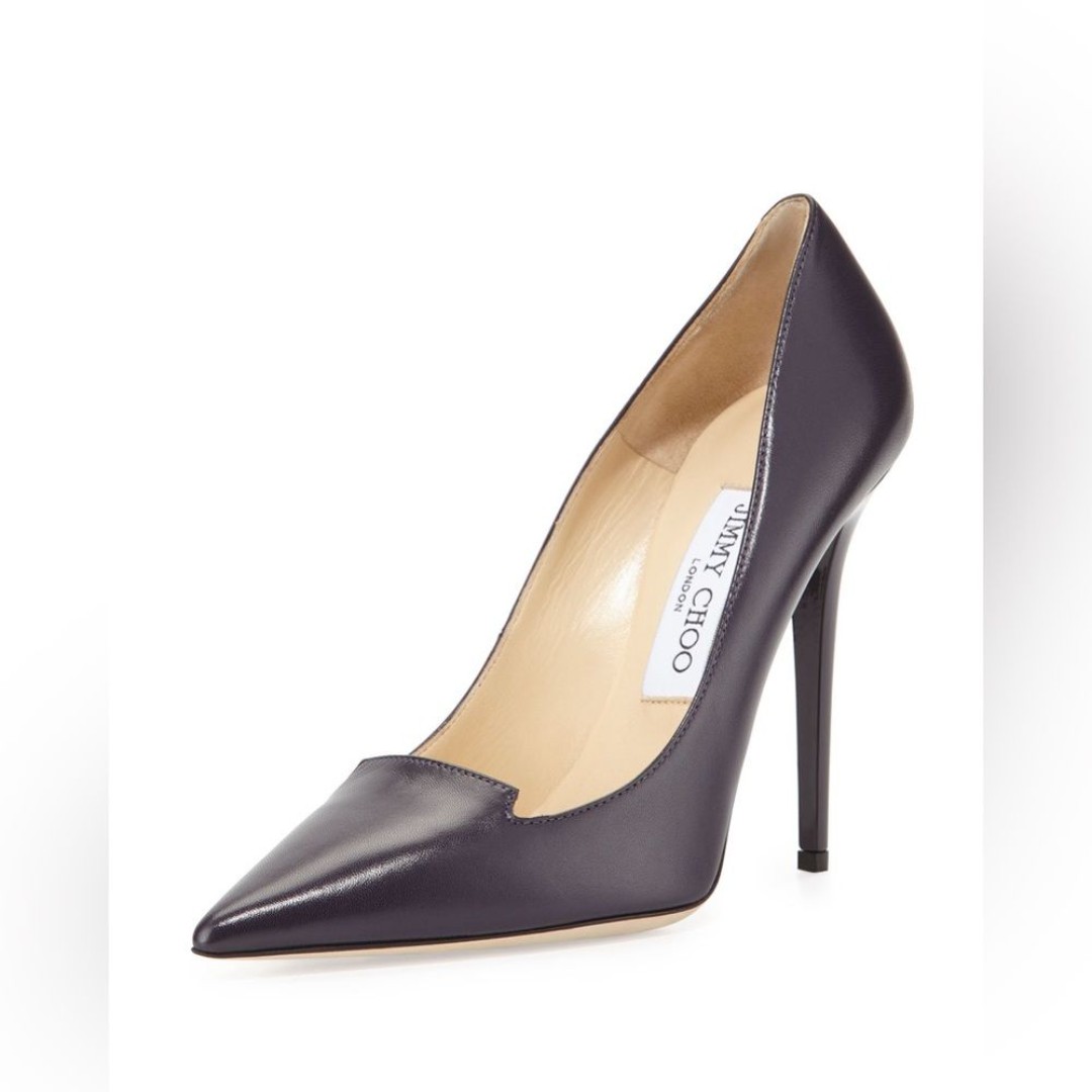 Jimmy Choo Ari Smooth Leather Pump Blackberry Purple size 39