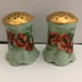 Signed salt and pepper shakers Porcelain