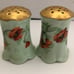 Signed salt and pepper shakers Porcelain