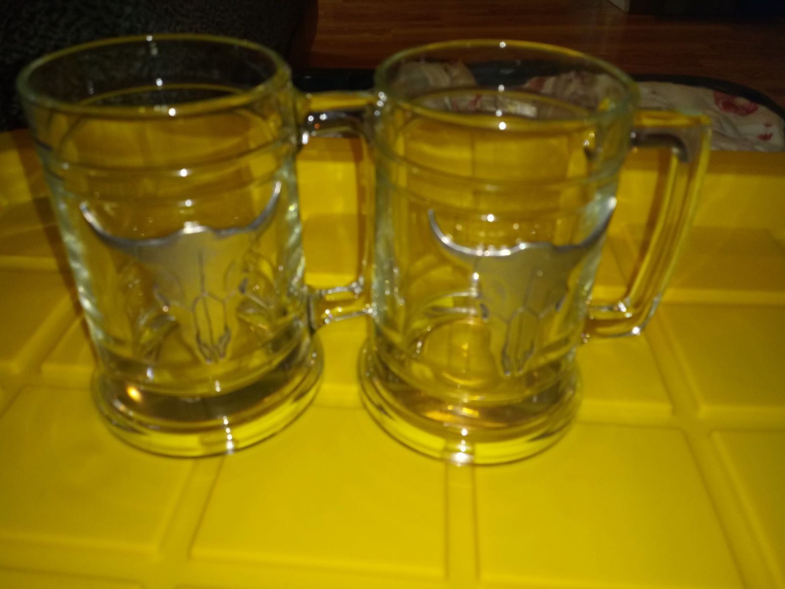 3 Longhorn Steer Beer Mug Pewter