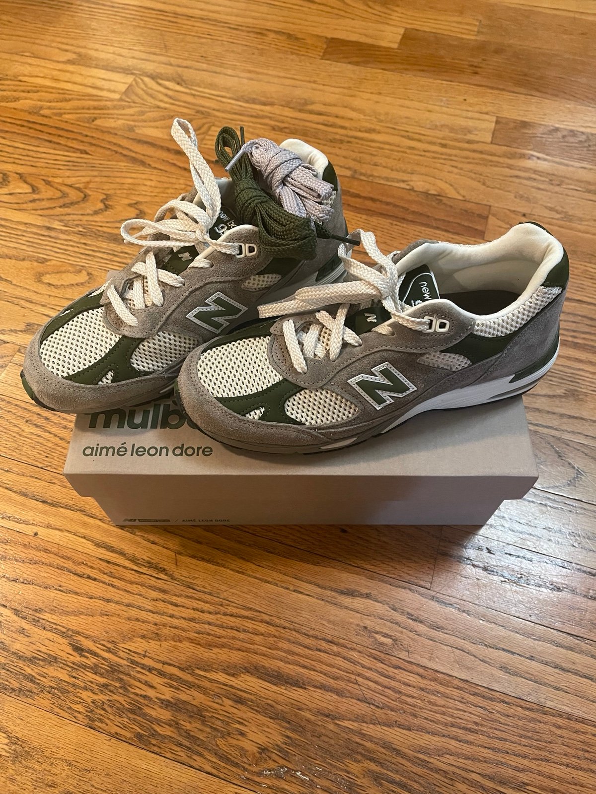 Aime Leon Dore x New Balance 991 MiUK Grey Low Top Sneakers