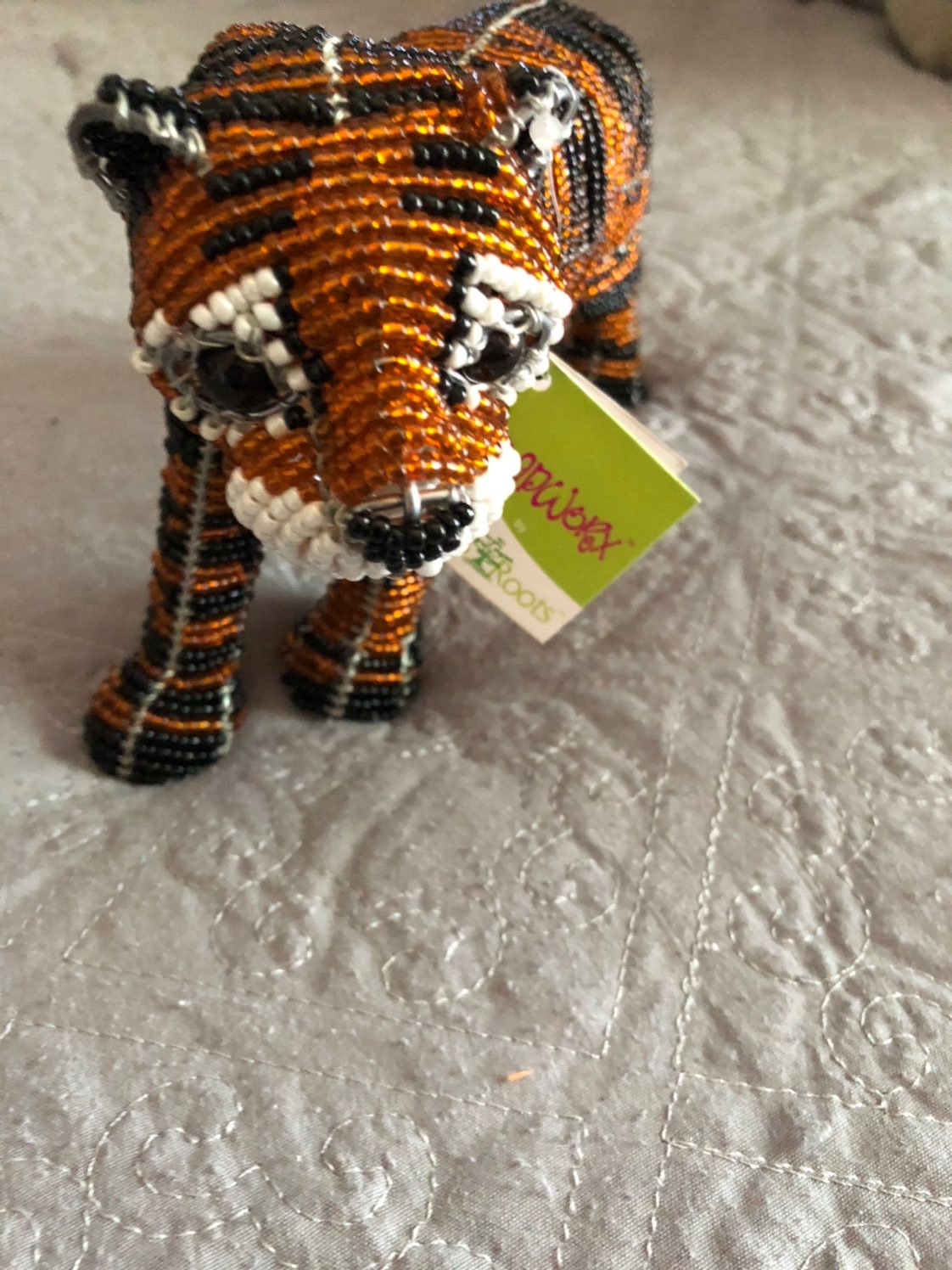 Hand beaded tiger