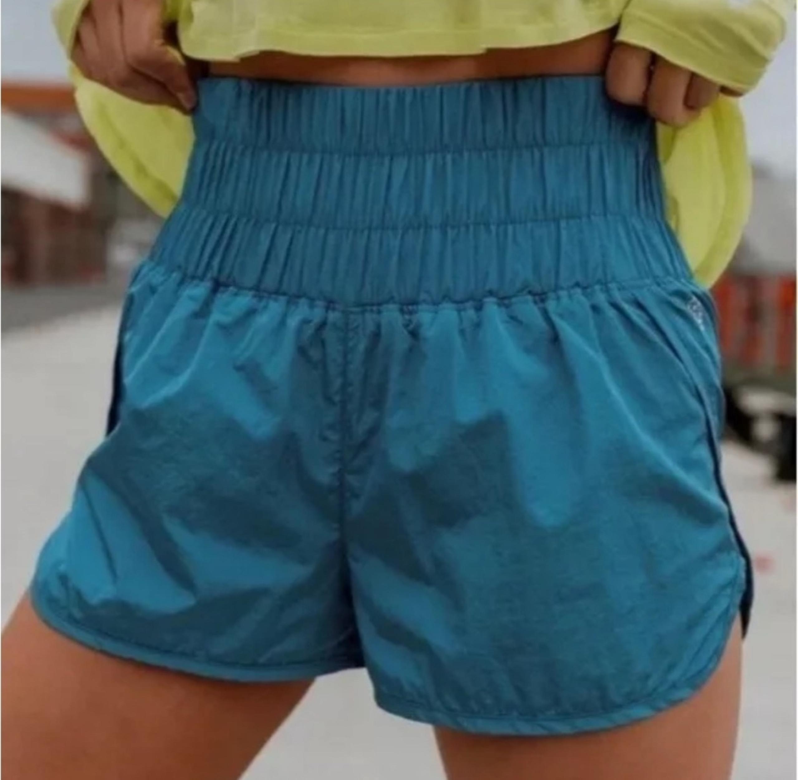 Free People Movement The Way Home Blue Green Shorts