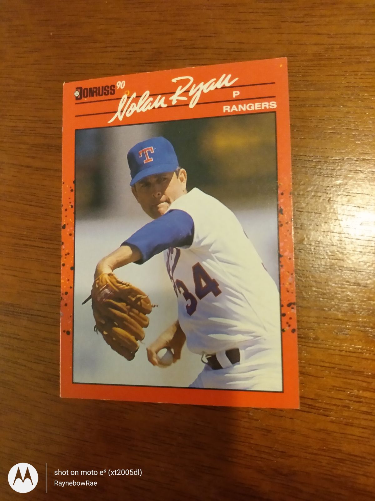 1990 Donruss Nolan Ryan #166 error card