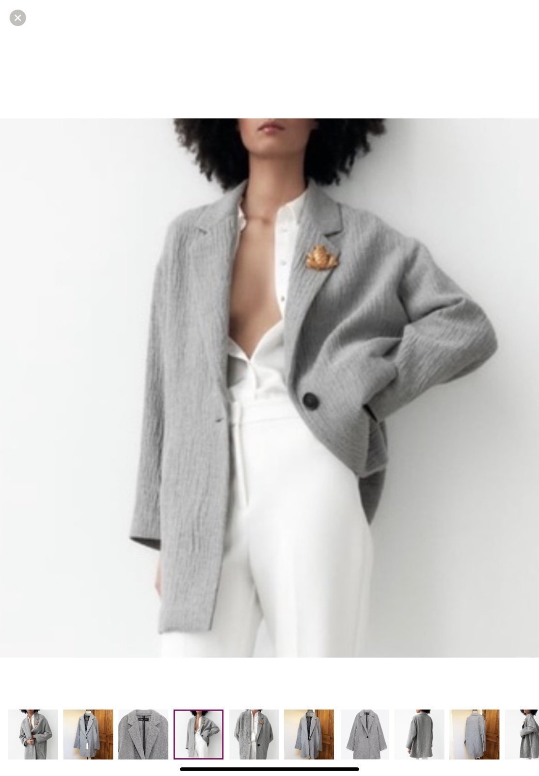 ZARA Gray Lightweight coat/blazer Size Medium