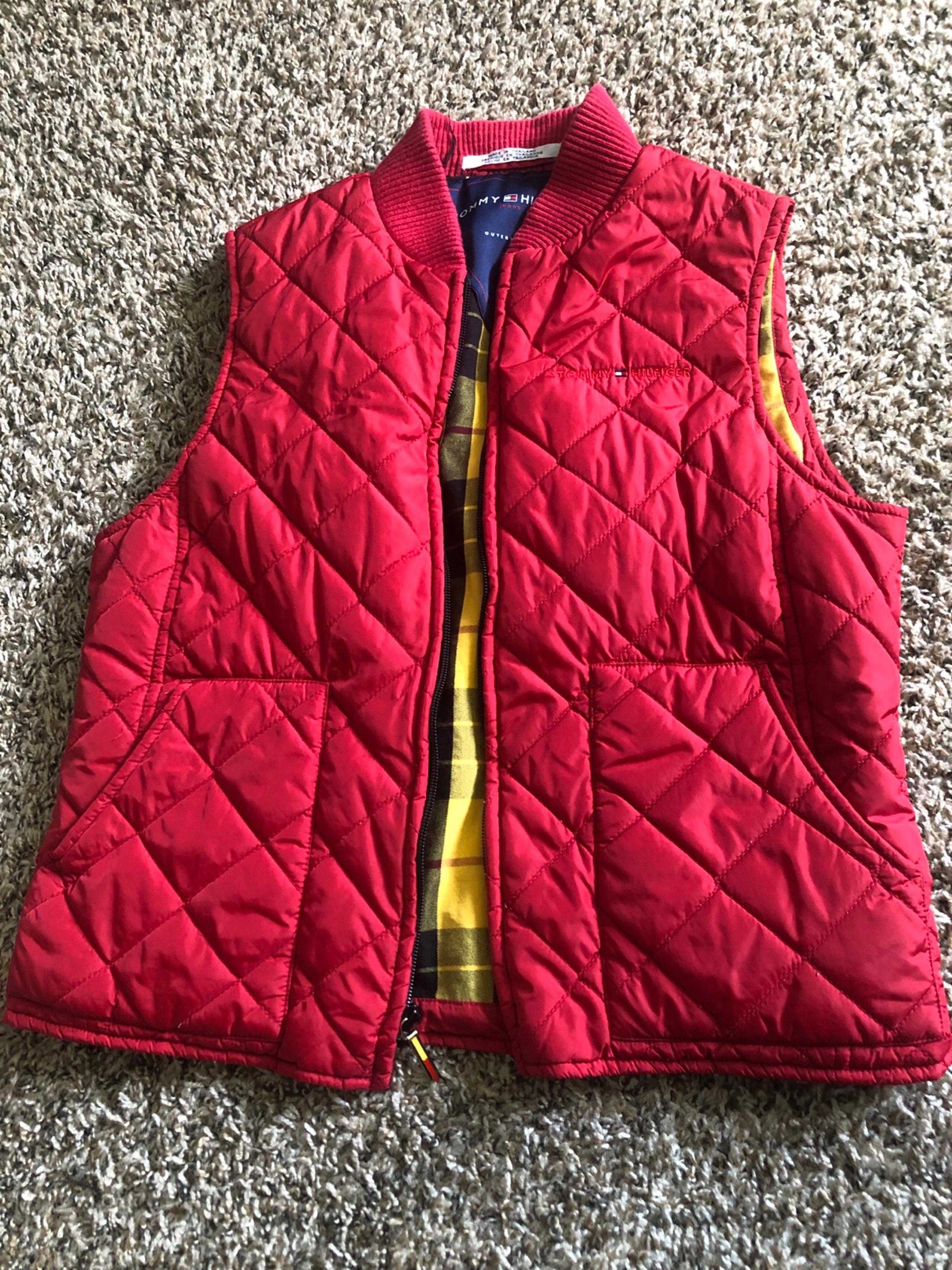 Tommy Hilfiger Red Quilted Vest S P