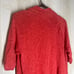 Eileen Fisher Red Linen Blend Open Front Cardigan 3/4 Sleeve Casual Medium