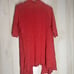 Eileen Fisher Red Linen Blend Open Front Cardigan 3/4 Sleeve Casual Medium