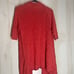 Eileen Fisher Red Linen Blend Open Front Cardigan 3/4 Sleeve Casual Medium