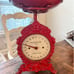 Vintage Antique Collectible English Victorian Salter Red household scale no 49