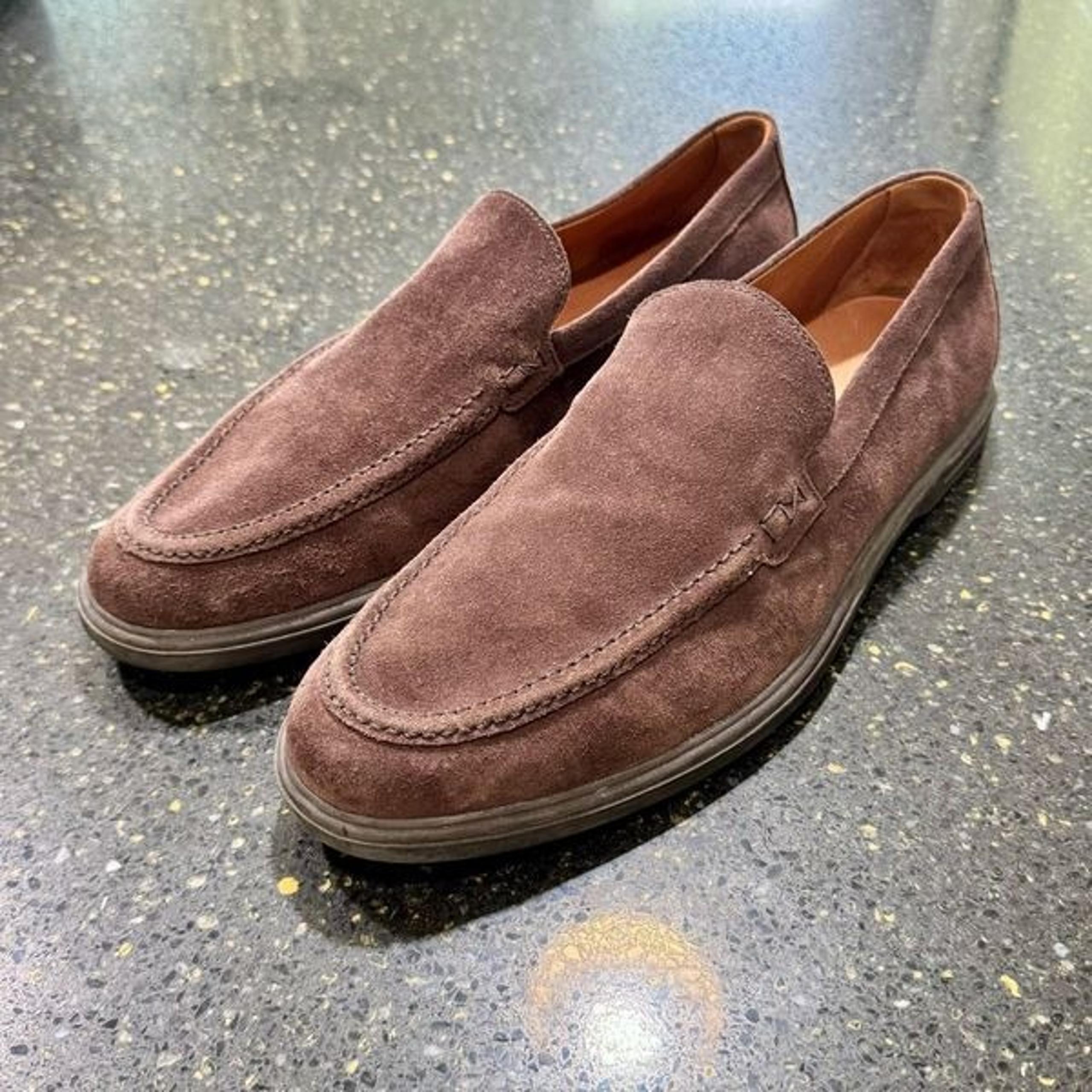 Peter Millar New Excursionist Suede Slip On Loafers. Brown. Size 11.
