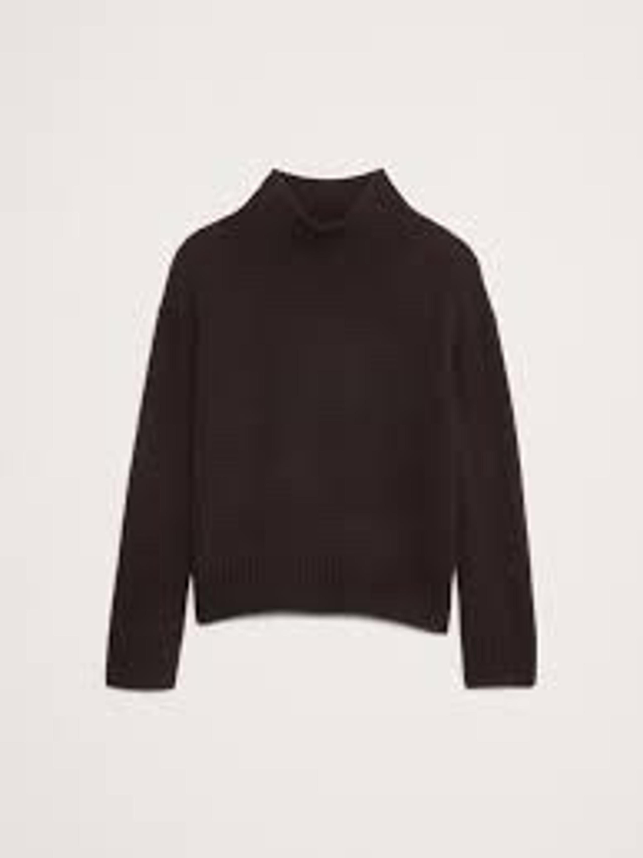 Banana Republic oversized cashmere turtleneck sweater brown XS