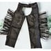 Vintage Women's Hudson Genuine Leather Chaps Motor Cycle Light Black Size Medium
