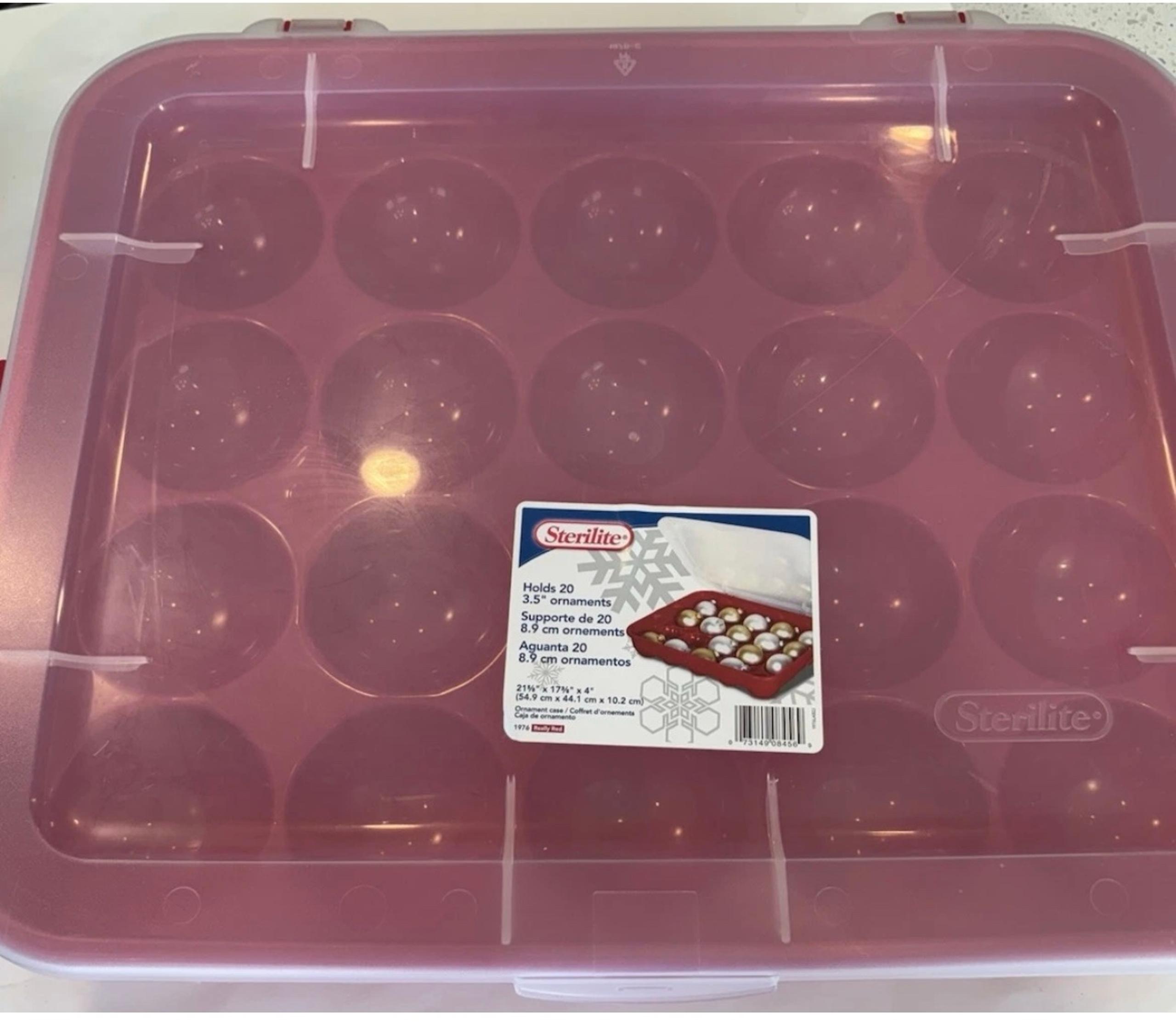 Christmas Ornament Storage Case - Holds 20 - Sterilite