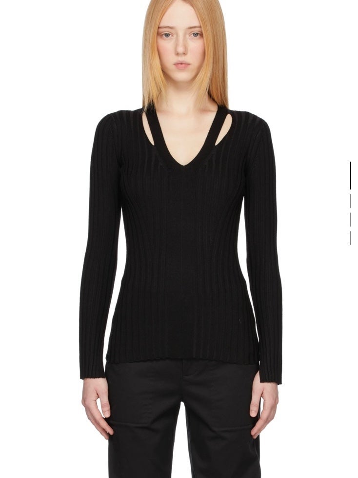 Proenza Schouler - Rib Knit Sweater - Black - Size Small - NWT