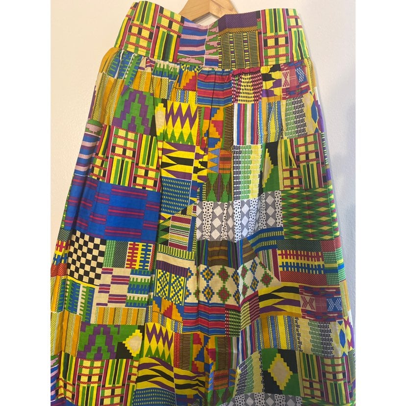 Colorful African Print Skirt