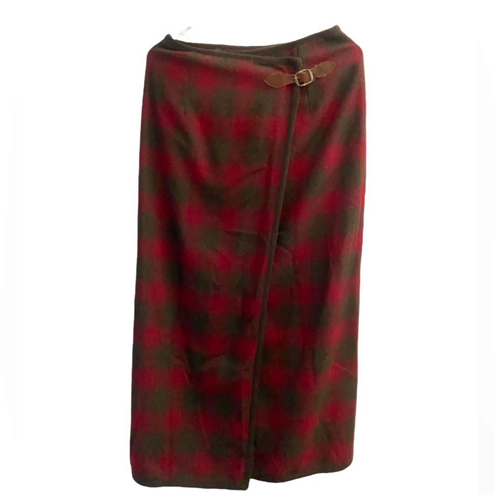 Banana Republic Plaid Wrap Wool Skirt MIDI 6