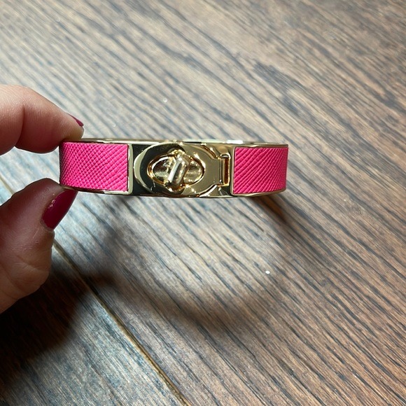 Coach Women’s Pink and Gold Bengal Bracelet