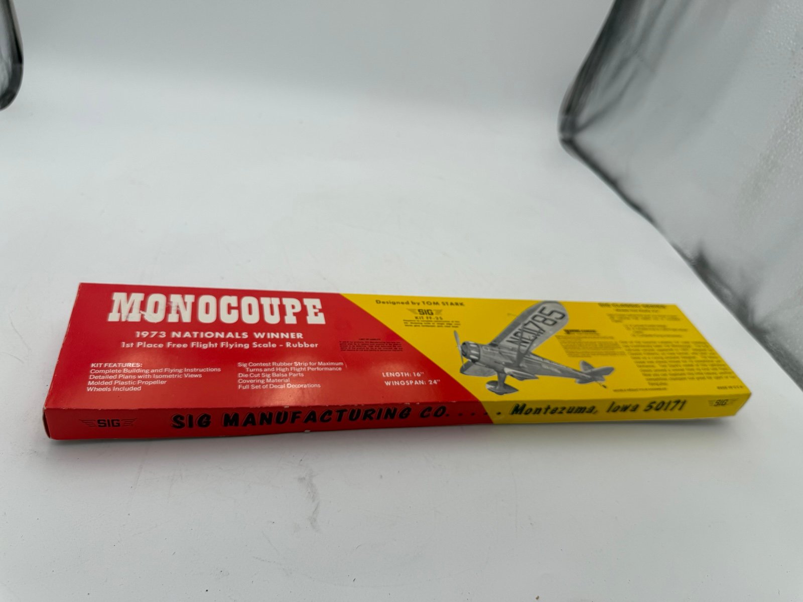 Vtg. Sig Classic Series Monocoup Kit# FF-25 - 24 Wing Span Length: 16