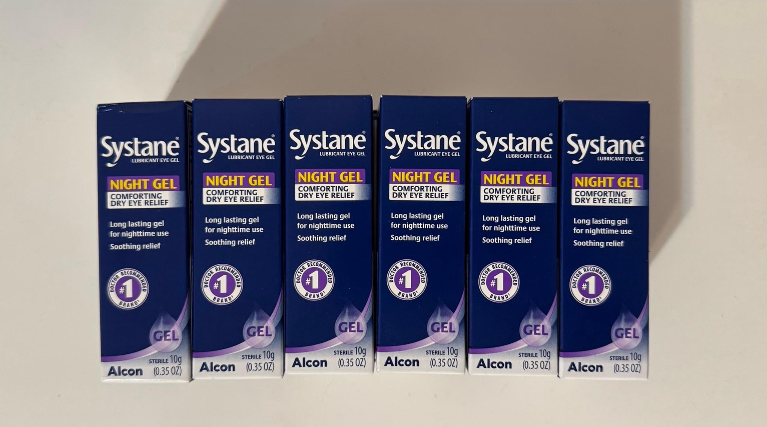 Lot of 3 - Systane Lubricant Eye Gel Nighttime Protection Dry Eye Relief 0.34Oz