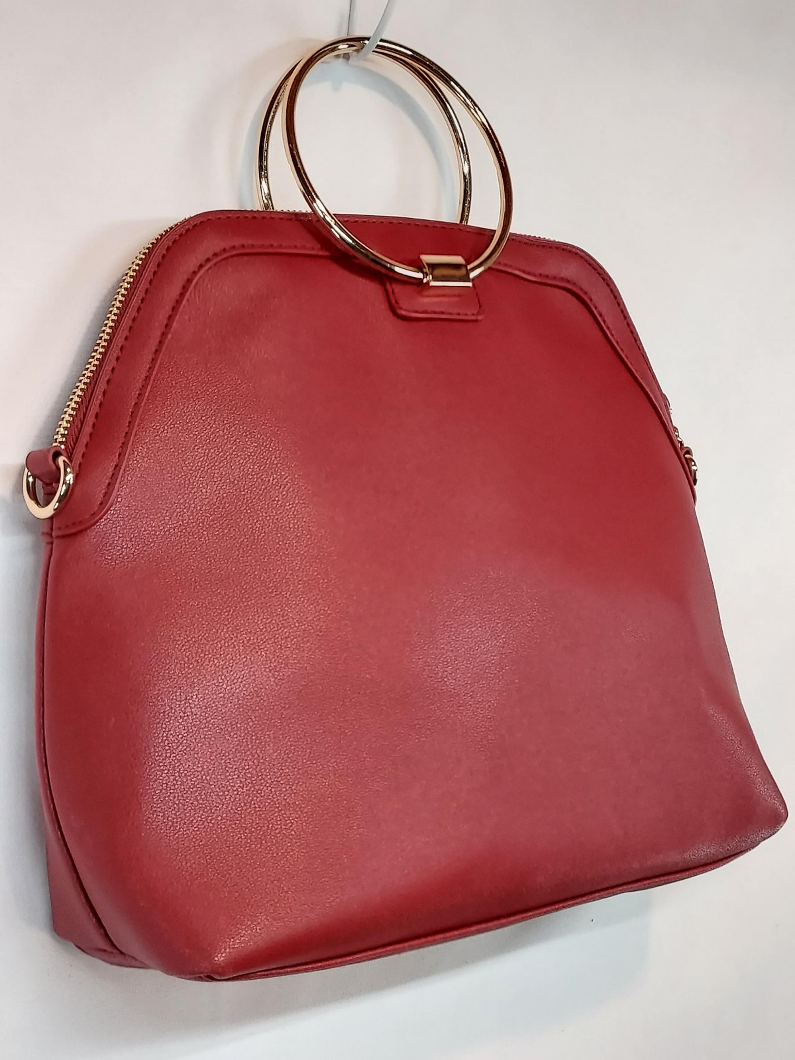 IMAN Leather Tote Bag - Wine