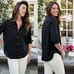 NEW Frank & Eillen Long Sleeves Cotton Relaxed Button-Up Shirt Black Size: Small