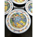French Paris Street Entertainers Set 4 PC Joan Hansen 7 3/4” Porcelain Plates