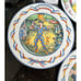 French Paris Street Entertainers Set 4 PC Joan Hansen 7 3/4” Porcelain Plates