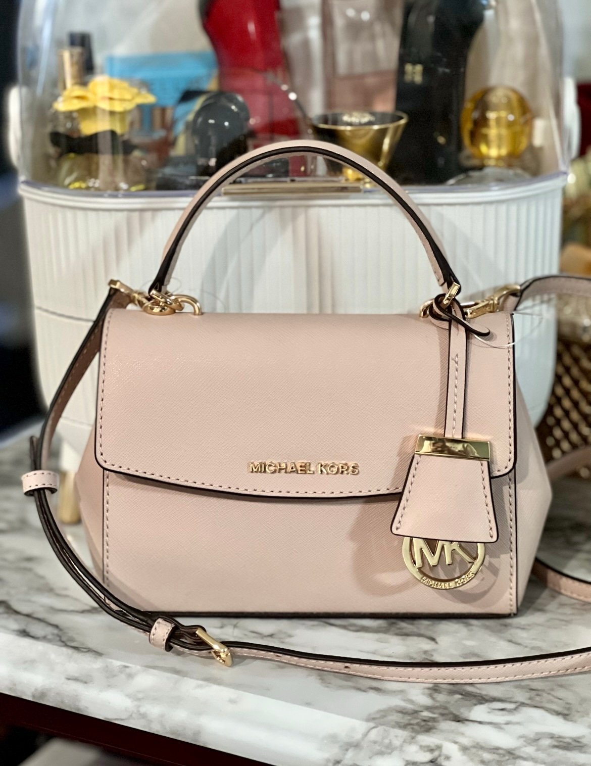 michael kors light pink crossbody