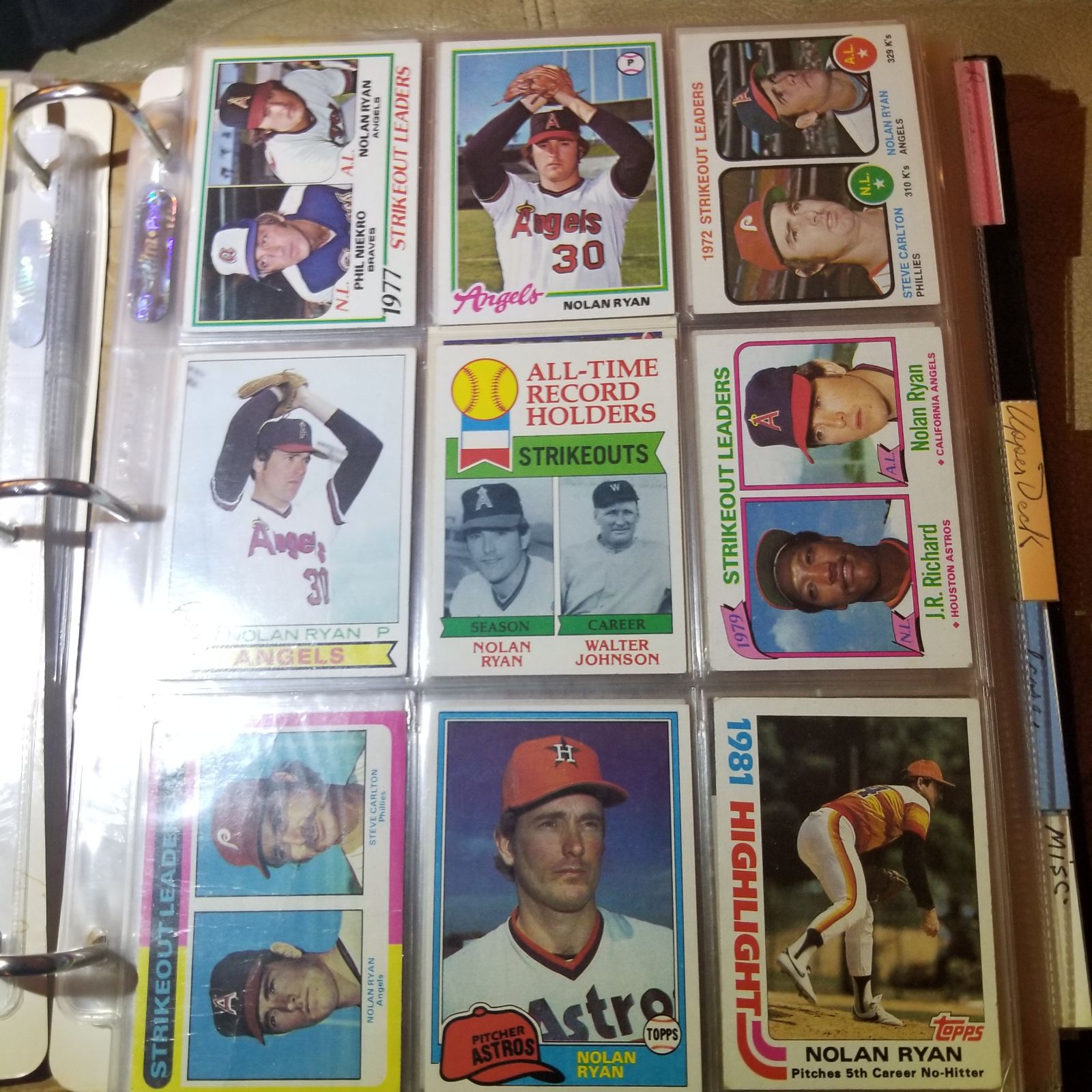 Nolan Ryan Baseball cards Topps