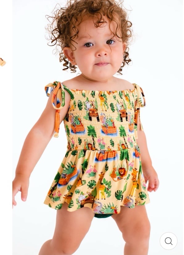 BIRDIE BEAN “LEO” SMOCKED BAMBOO BIRDIE TWIRL JUNGLE 18/24 NWT!