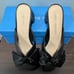 Jack Rogers Women's Debra Mid Heel Bow Slide Sandals | black | 10M