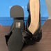 Jack Rogers Women's Debra Mid Heel Bow Slide Sandals | black | 10M