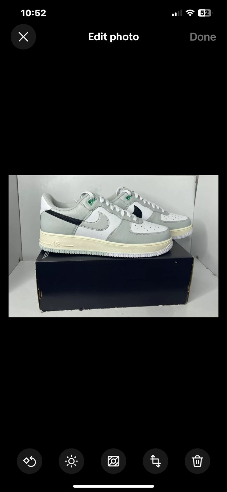 Sz 13 Nike Men's Air Force 1 '07 LV8 'Split - Lt Silver' Shoes DZ2522-001