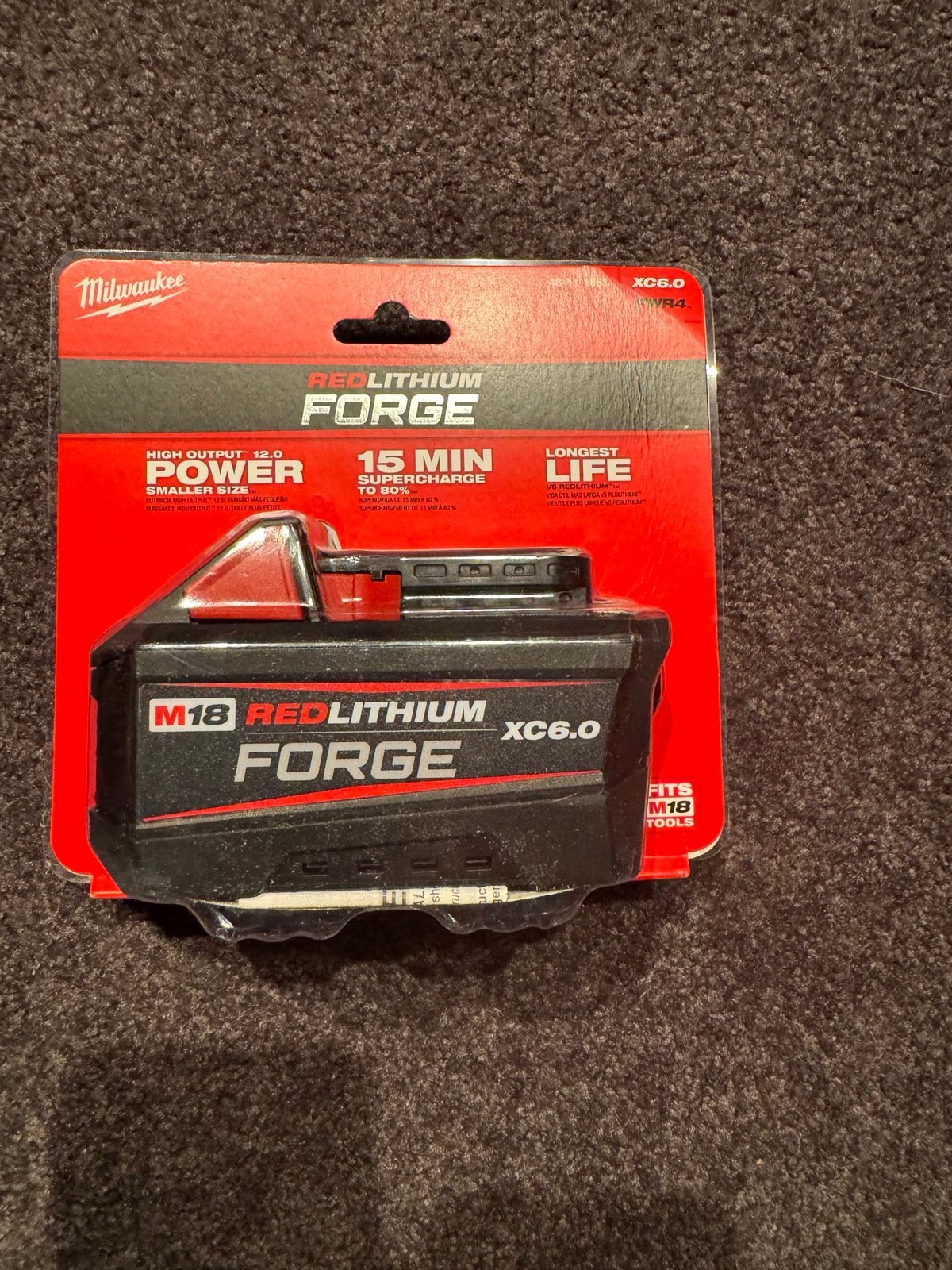 Milwaukee M18™ REDLITHIUM™ FORGE™ XC6.0 Battery Pack (48-11-1861)