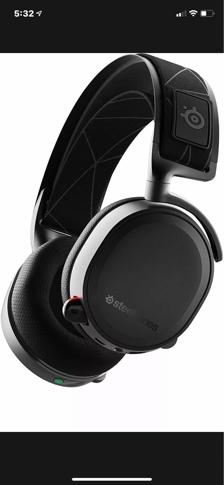 SteelSeries Arctis 7 61505 Wireless Headset - Black Gaming Bluetooth Certified