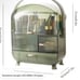 NEW! GREEN TRANSPARENT SKINCARE MAKEUP COSMETICS ORGANIZER. PORTABLE WITH HANDLE
