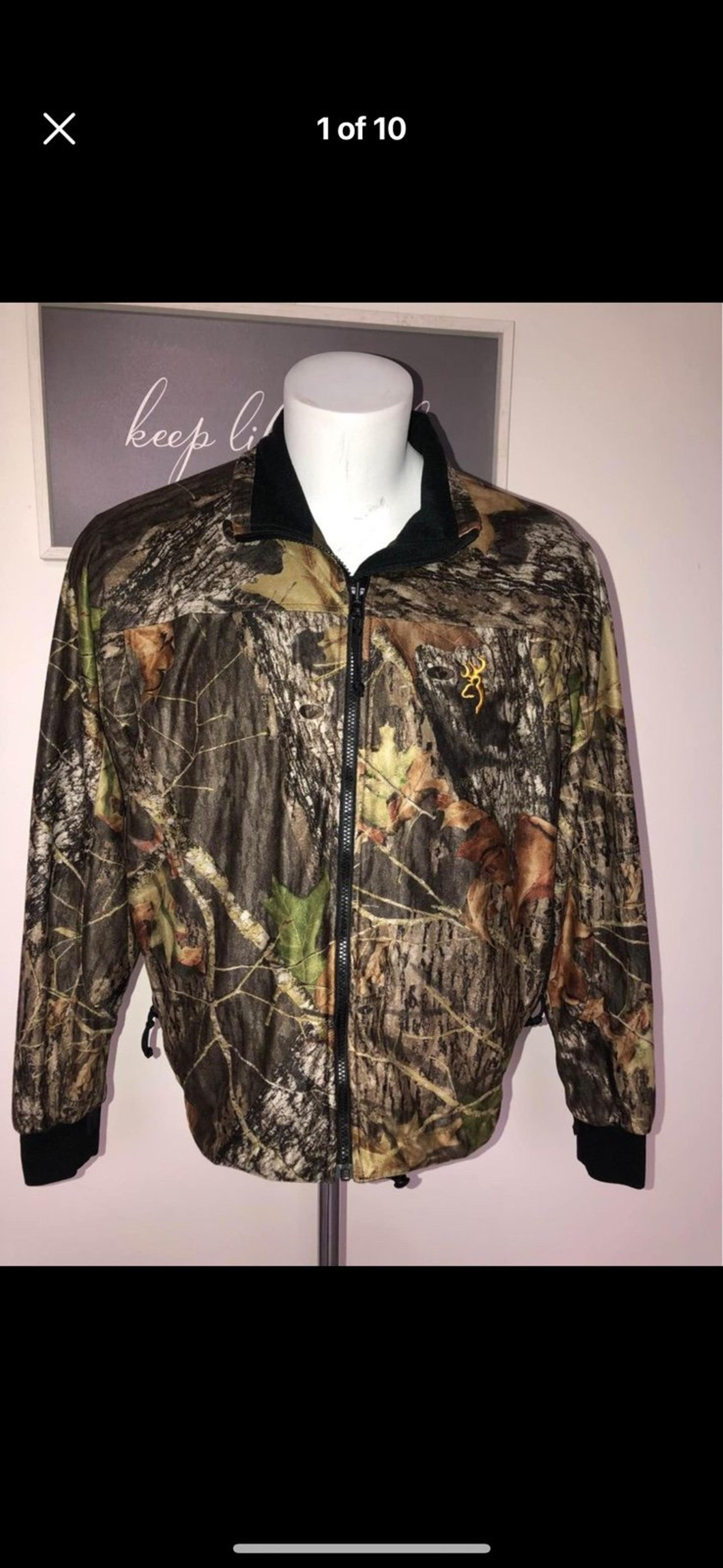 Browning thin camouflage men’s jacket size large fits medium