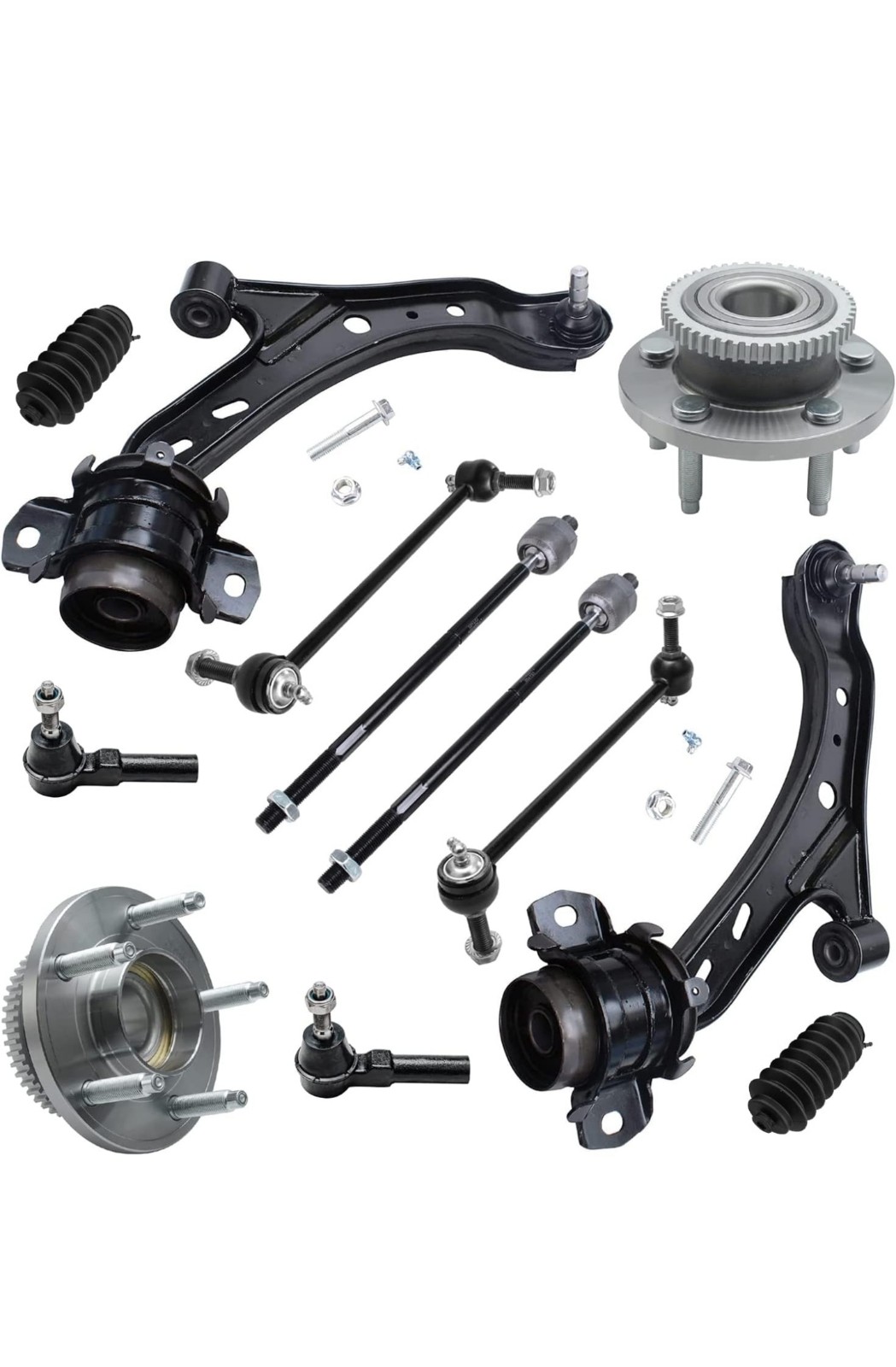 Detroit Axle - Front End 12pc Suspension Kit