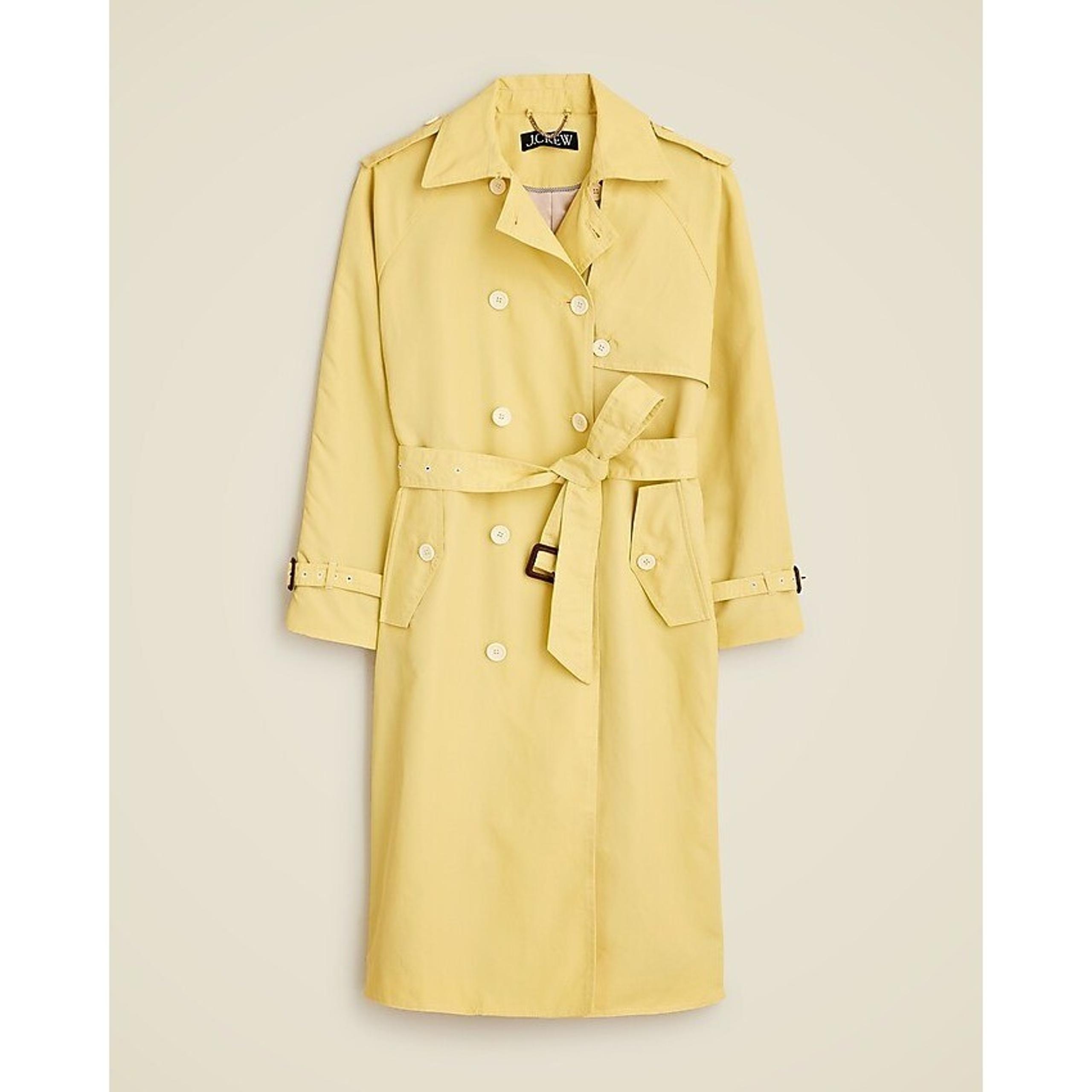J.Crew Relaxed trench coat in lightweight shiny nylon