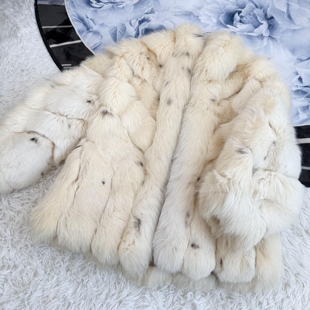 Links Dye Royal Saga Fox Volume◎ Real Fur Coat xxx