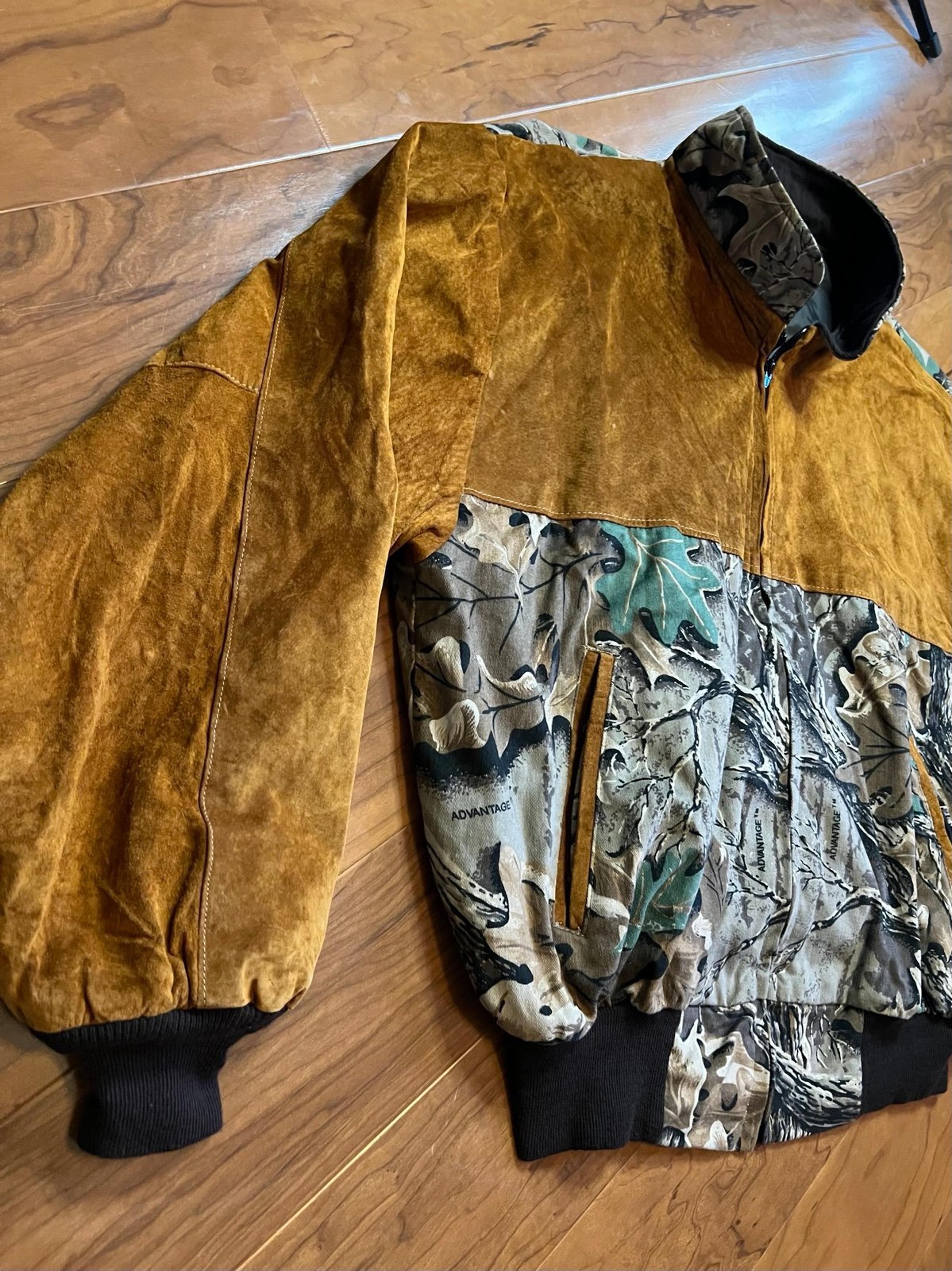 REALTREE Spartan Leather Camouflage Mens Jacket Sz L