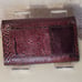 RUBY RED Vintage Rare 1950's-60's TURTLE SKIN Leather Wallet 8x4x1.5