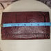RUBY RED Vintage Rare 1950's-60's TURTLE SKIN Leather Wallet 8x4x1.5