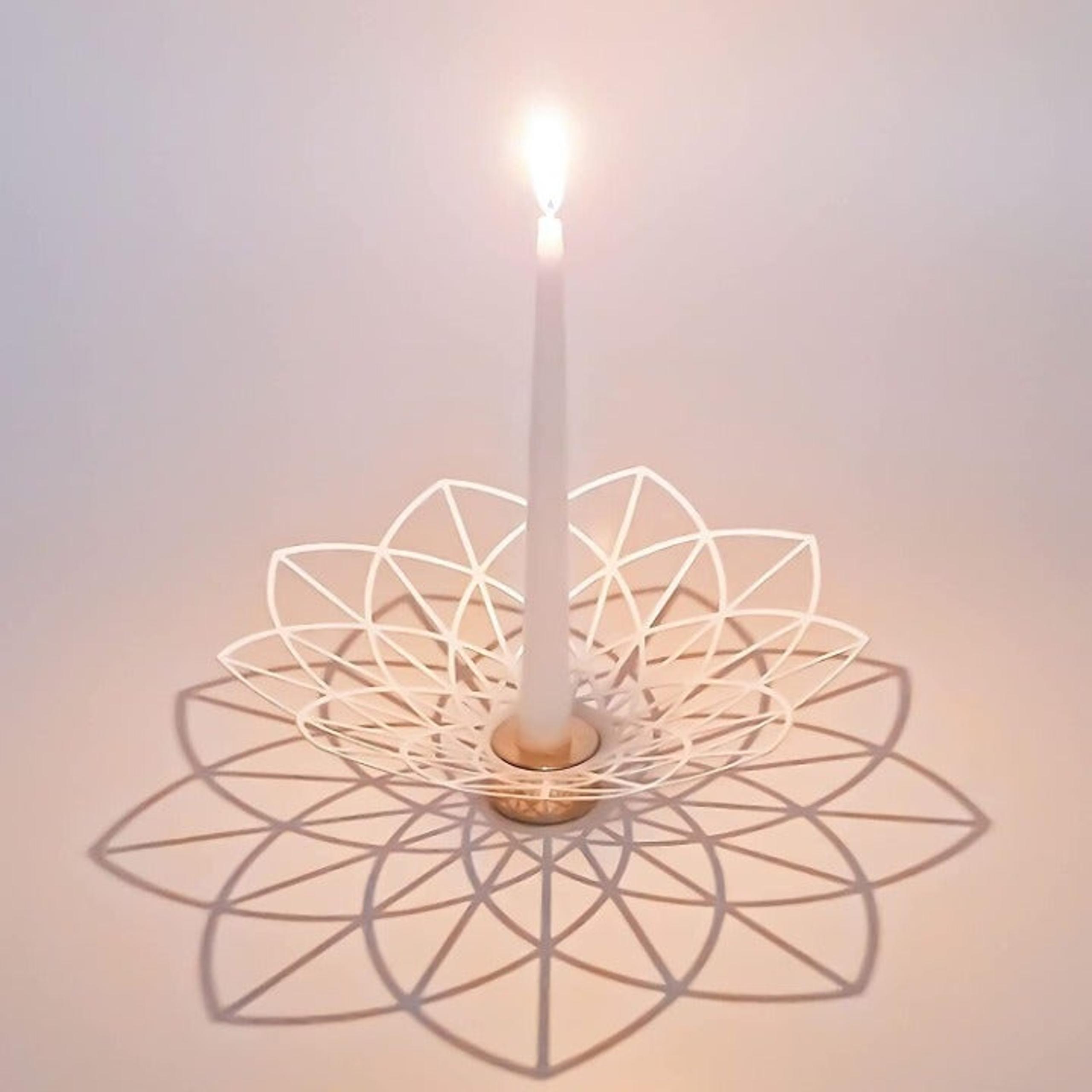 Lotus Candle Holder Flower Geometric Stick Candle Holders for Cute Decor Accents
